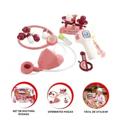 GENERICO - Pack12 Juguete Didactico de Doctora en Color Rosado