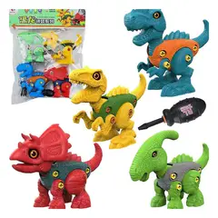 GENERICO - Pack2 Set de Dinosaurios con Huevo Bolsa Y+Papel de Regalo