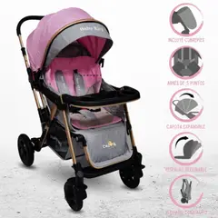 BABY KITS - Coche Cuna para Bebé «EUROPA» Pink