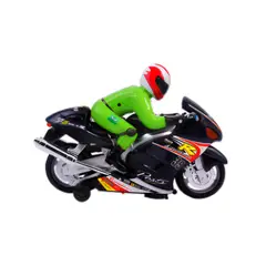 GENERICO - Moto de Carrera con Piloto Racing en Color Negro