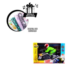 GENERICO - Moto de Ninos para Jugar en Negro Y+Papel de Regalo