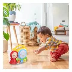 GENERICO - Pack2 Tambor de Trencito de Plastico Y+Banderitas Adhesivas