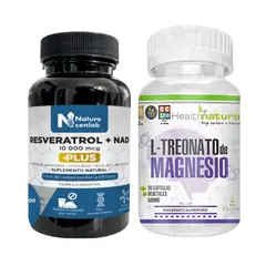 HEALTHNATURAL - RESVERATROL + NAD + L-TREONATO DE MAGNESIO