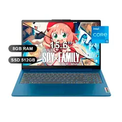 LENOVO - Laptop IdeaPad Slim 3 15IAH8, 15.6" FHD, 8GB DDR5, SSD 512GB, Free DOS Español, Azul cielo