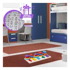 GENERICO - Pack12 Juego Encaje de Figuras Geometricas Y+Regalo Stickers