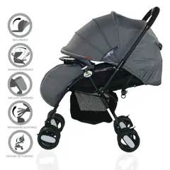 POWER KIDS - Coche Cuna para Bebé «SMART» Gray