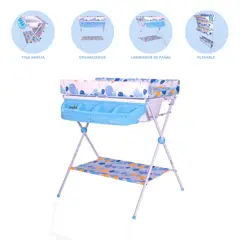 EBABY - Bañera plegable para Bebé «MAXI» Ligth Blue