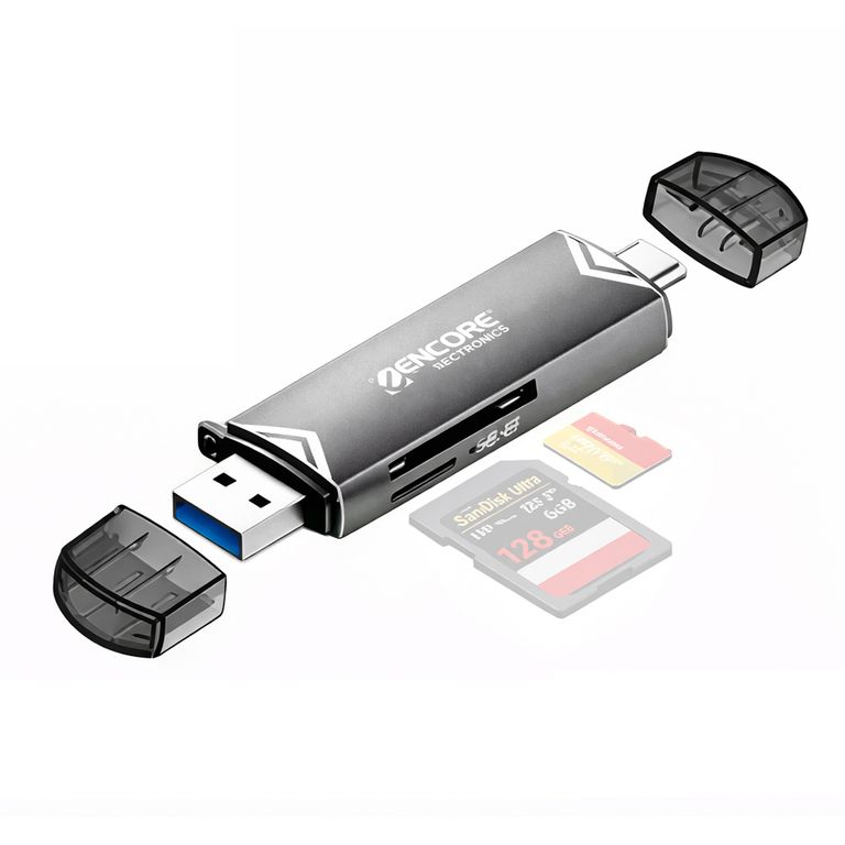 Lector Y Grabador De Tarjetas De Memoria Encore Enucr-U3C21, Usb 3.0, Compacto Y Rápido