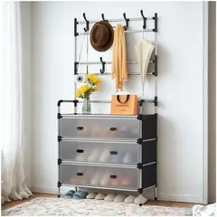 INSPIRA MARKET - Zapatera Perchero de 4 Niveles Multiusos