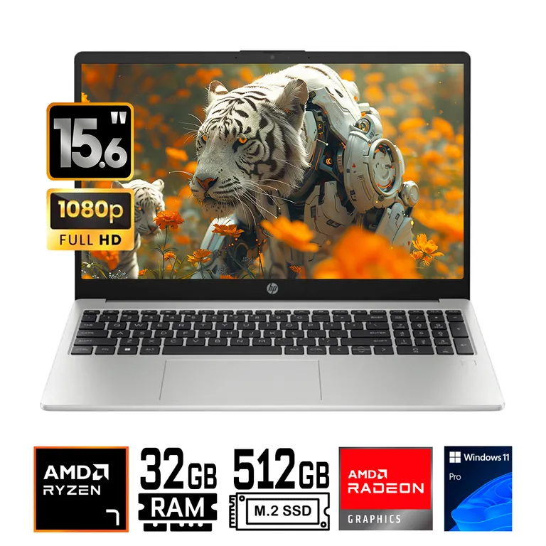 Laptop 255 G10 AMD Ryzen 7 7730U Ram 32Gb SSD 512Gb 15.6"FHD Windows 11 Pro