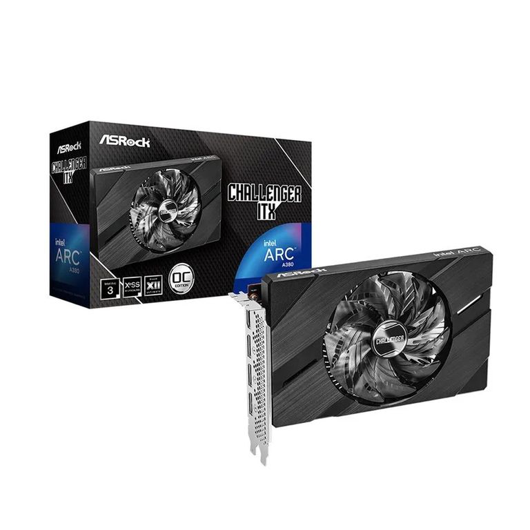 Tarjeta Gráfica Asrock Intel Arc A380 - 6Gb Gddr6, 7680 X 4320, Pcie 4.0, Hdmi Y Displaypo