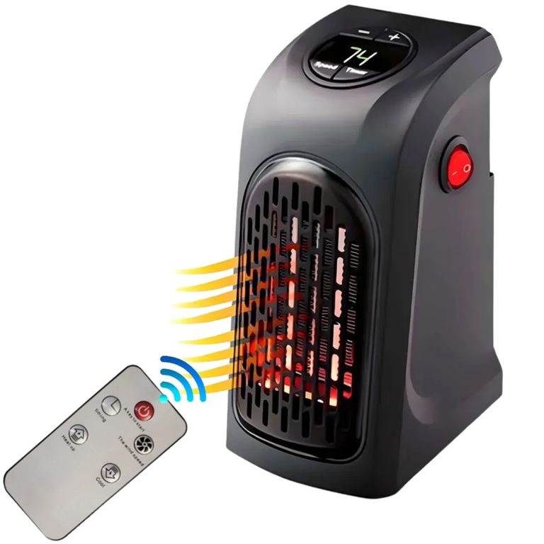 Calefactor Estufa Portátil 400W Control Remoto para Oficina Dormitorio
