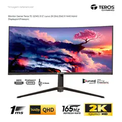 TEROS GAMING - Monitor Curvo TE-3214G Gaming Teros 315 2K QHD DisplayPort Mas veloz