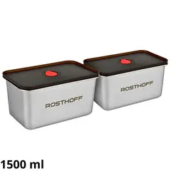 ROSTHOFF - Set x2 Contenedores Acero 1500 ml -