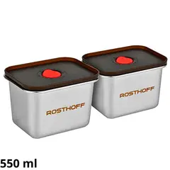 ROSTHOFF - Set x2 Contenedores Acero 550 ml-