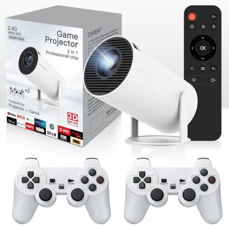 Proyector HY300 Gamer Juegos 2 Mandos Android Bluetooth