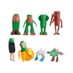 DANWEILE - Muñeca de tiburón divertida de dibujos animados - Juego de 8