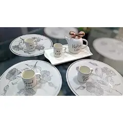 GENERICO - Individuales de Mesa Comedor 6 piezas Plateado A1