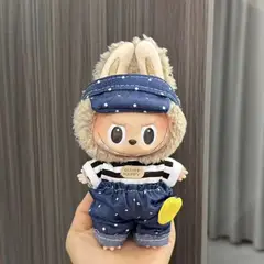 DISEÑO ORIGINAL - Ropa Labubu Conjunto Polo Rayas Happy Short Corazon Gorra