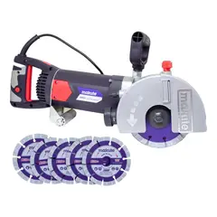MAKUTE - Ranurador acanaladora de Concreto 2400W Incluye 5 Discos