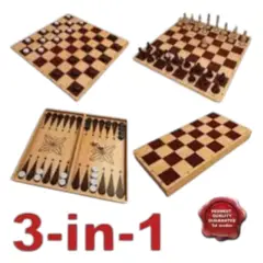 GENERICO - TABLERO DE AJEDREZ 3 EN 1
