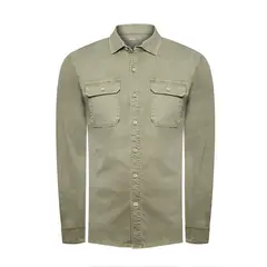 ROCKFORD - Camisa Hombre Denim Verde
