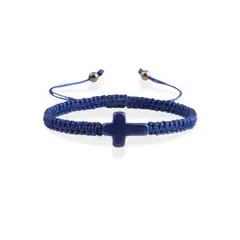 SANTORAL - Pulsera Cruz Howlita - Hilo