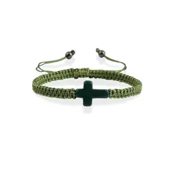 SANTORAL - Pulsera Cruz Howlita - Hilo