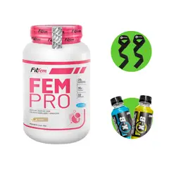 FITFEM - PROTEÍNA FEM PRO 1 KG VAINILLA + STRAPS + XB