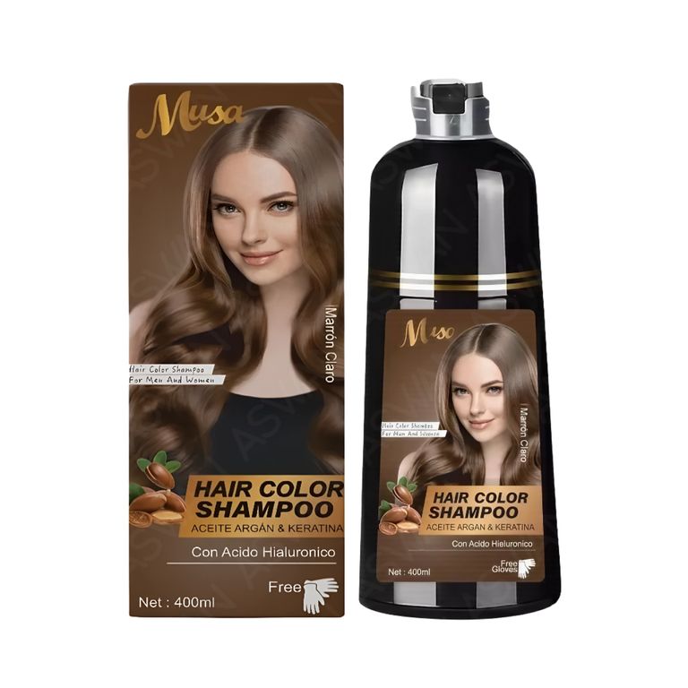 Shampoo Hair Color Marron Claro 400 ml - Musa