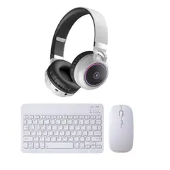 GENERICO - Kit Headphone DB Blanco + Teclado y Mouse Blanco