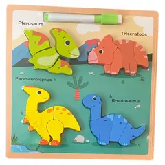 GENERICO - Rompecabezas de Madera de Dinosaurios 2