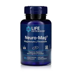 GENERICO - Neuro-Mag L-Treonato de Magnesio 144 mg (90 Cápsulas) - Life Extension