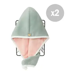 GENERICO - Pack x 2 Toallas microfibra absorbente para cabello - Vede