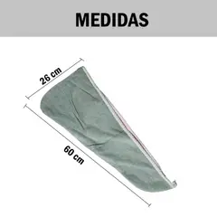 GENERICO - Pack x 2 Toallas microfibra absorbente para cabello - Verde