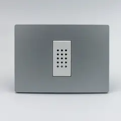 SINTHESI - CHICHARRA O ZUMBADOR DE TIMBRE SIMPLE S33 PLACA PLATA Y DADOS BLANCOS