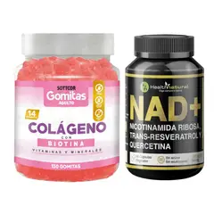 HEALTHNATURAL - GOMITAS COLÁGENO CON BIOTINA + NAD+