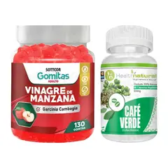 HEALTHNATURAL - GOMITAS VINAGRE DE MANZANA + CAFÉ VERDE