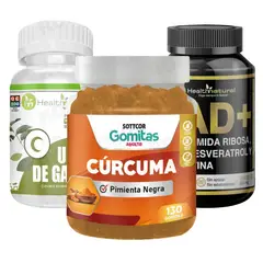 HEALTHNATURAL - GOMITAS CÚRCUMA + UÑA DE GATO + NAD+