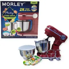 MORLEY - BATIDORA PLANETARIA 12 VELOCIDADES 6 & 5LT 3000W ROJO