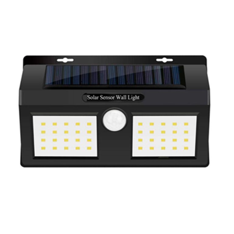Reflector Solar Doble Foco 40 Led Reflector Lampara con Sensor