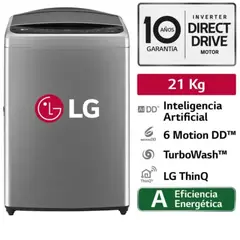 LG - Lavadora 21Kg Carga Superior AI DD 6 Motion WT21VV6 - Plateado