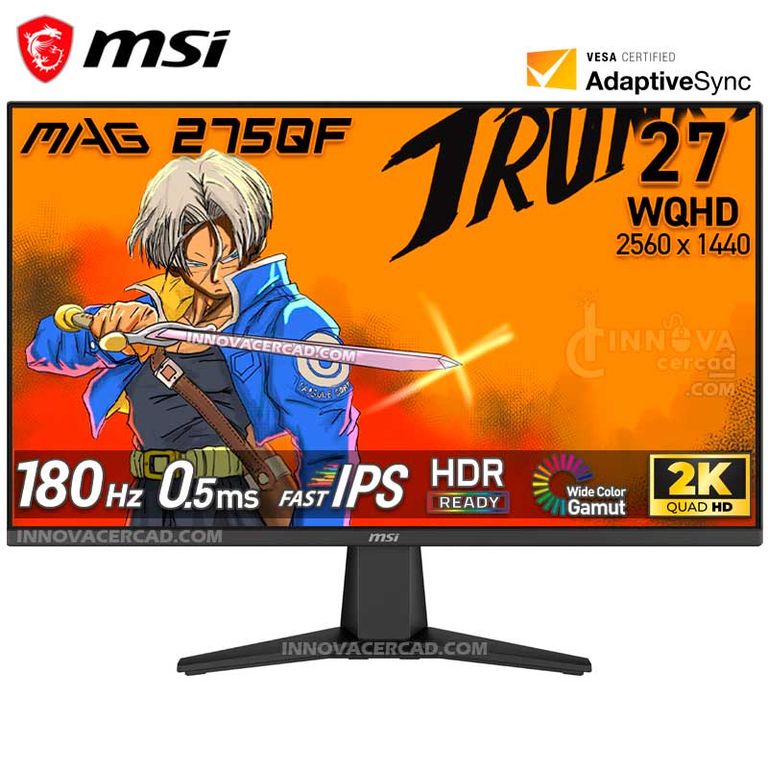 Monitor MAG 275QF de 27 2K 2560x1440 IPS 180Hz 05ms HDR