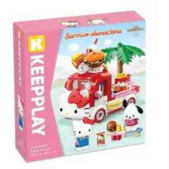 GENERICO - Hello Kitty & Pochacco Carrito de Hamburguesa -Armable