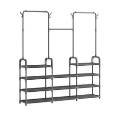 GENERICO - Perchero Organizador Colgador de Ropa de 3 Niveles Zapatero Moderno