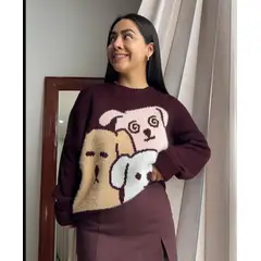 GENERICO - CHOMPA CARDIGAN PERROS ANIMADO