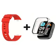 CASE - Pack correa Rojo+ Bumper para Xiaomi watch 4