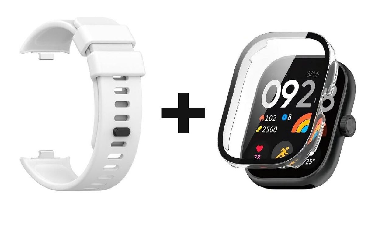 Pack correa Blanco + Bumper para Xiaomi watch 4