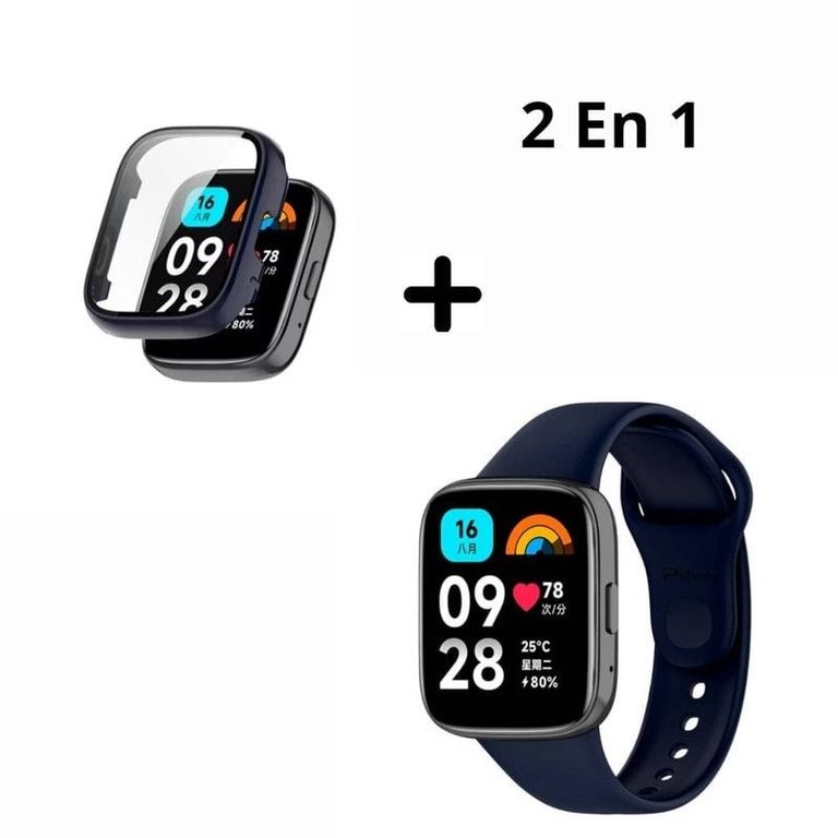 Pack correa Negro + Bumper para Redmi watch 3