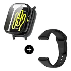 CASE - Pack correa Negro + Bumper para Redmi watch 3 Active